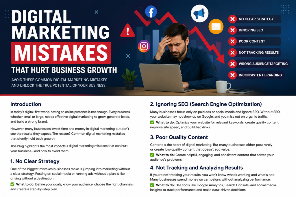 Digital Marketing Mistakes That Hurt Business Growth digital marketing mistakes that hurt business growth